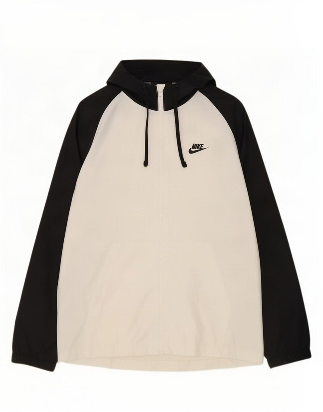 Nike Veste de survêtement à capuche pour homme Taille L en polyester color block blanc
