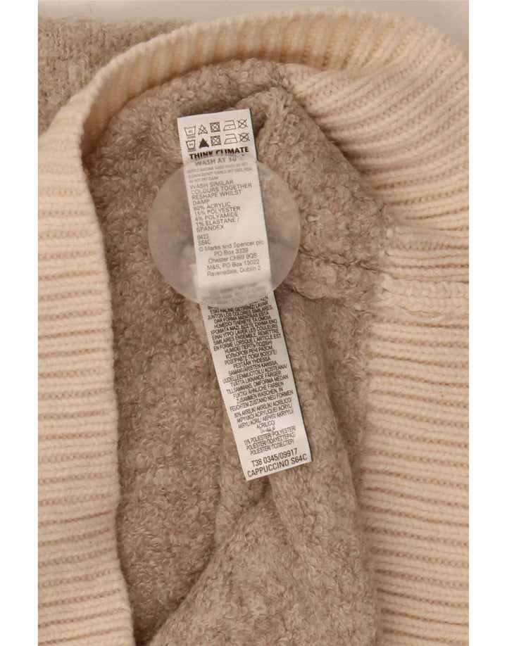 Marks & Spencer Pull col roulé pour femme UK 14 Beige moyen