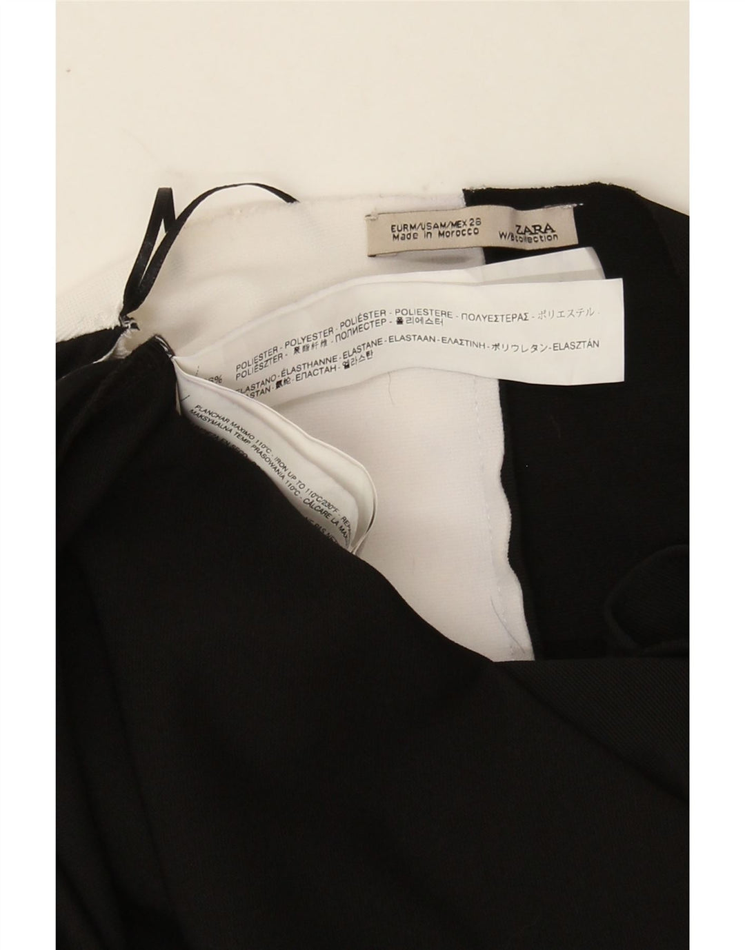 ZARA Womens Sleeveless Bolero Top UK 12 Medium Black Colourblock Polyester Vintage Zara and Second-Hand Zara from Messina Hembry 