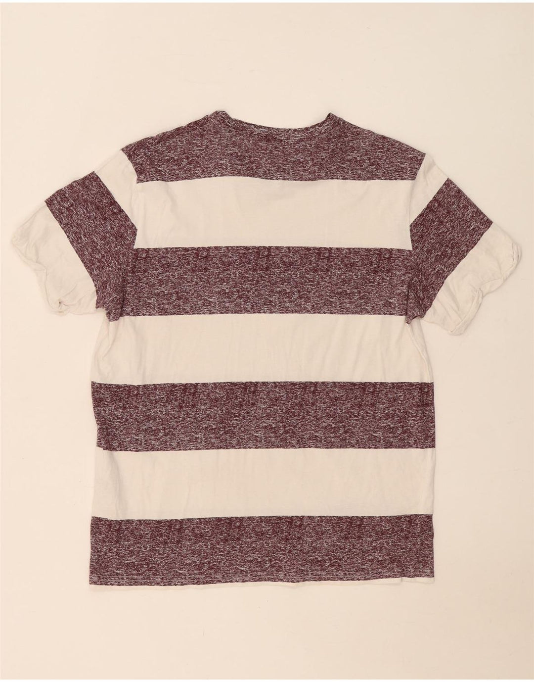 Jack & Jones T-Shirt Homme Blanc Rayé Coton Moyen