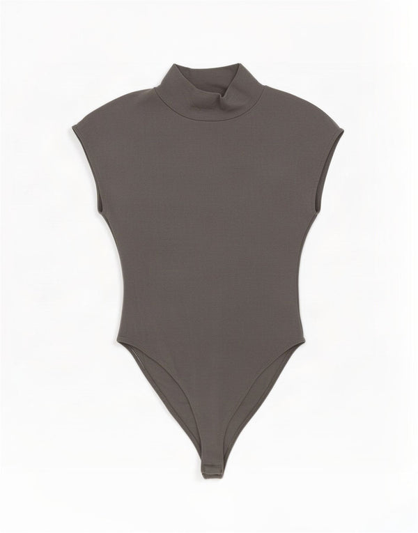 Zara Body sans manches pour femme UK 12 Coton gris moyen