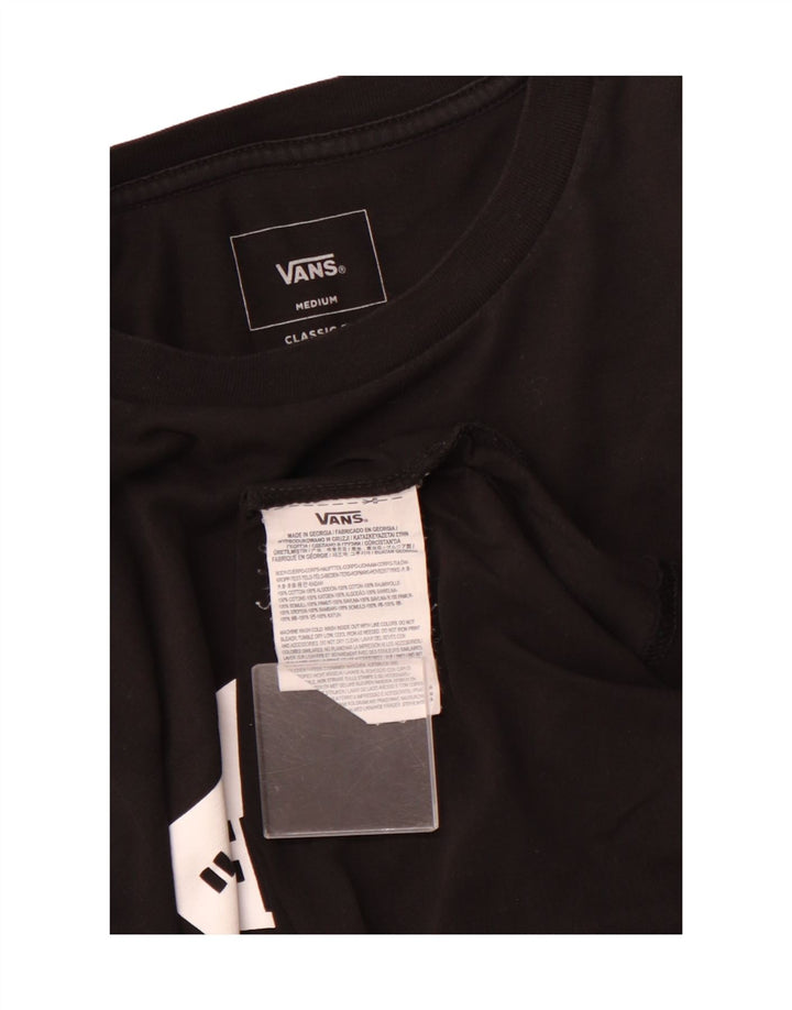 VANS Haut graphique à manches longues pour homme Coupe classique en coton noir moyen