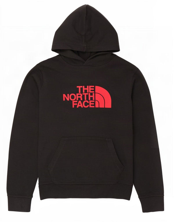 The North Face Boys Graphic Hoodie Jumper 11-12 Years Large Black Cotton