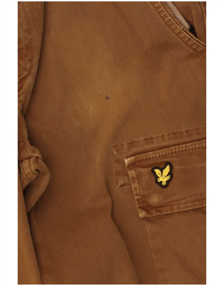 Lyle & Scott Pantalon cargo slim pour homme W32 L33 Marron Coton