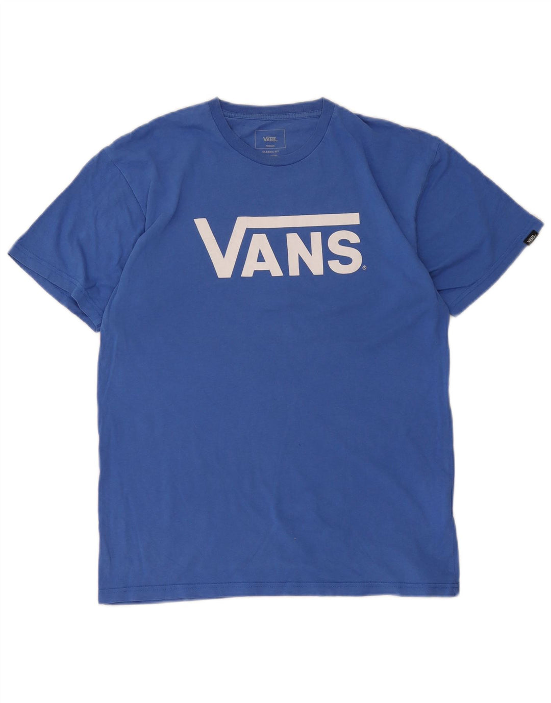 Vans Homme Coupe Classique T-Shirt Graphique Haut Bleu Moyen Coton