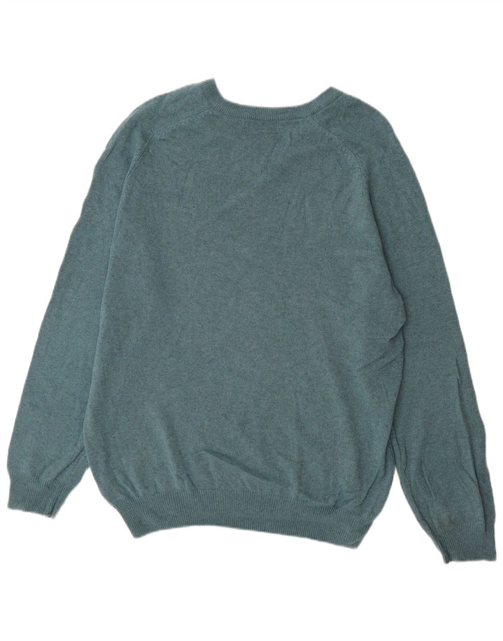 Marks & Spencer Pull à col en V Blue Harbour pour hommes, grand vert