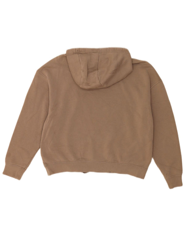 Nike Pull à capuche surdimensionné graphique pour femme UK 6 XS en coton marron