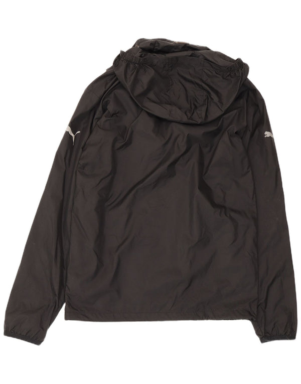 Puma Veste de pluie à capuche pour homme UK 38 Medium Noir Nylon