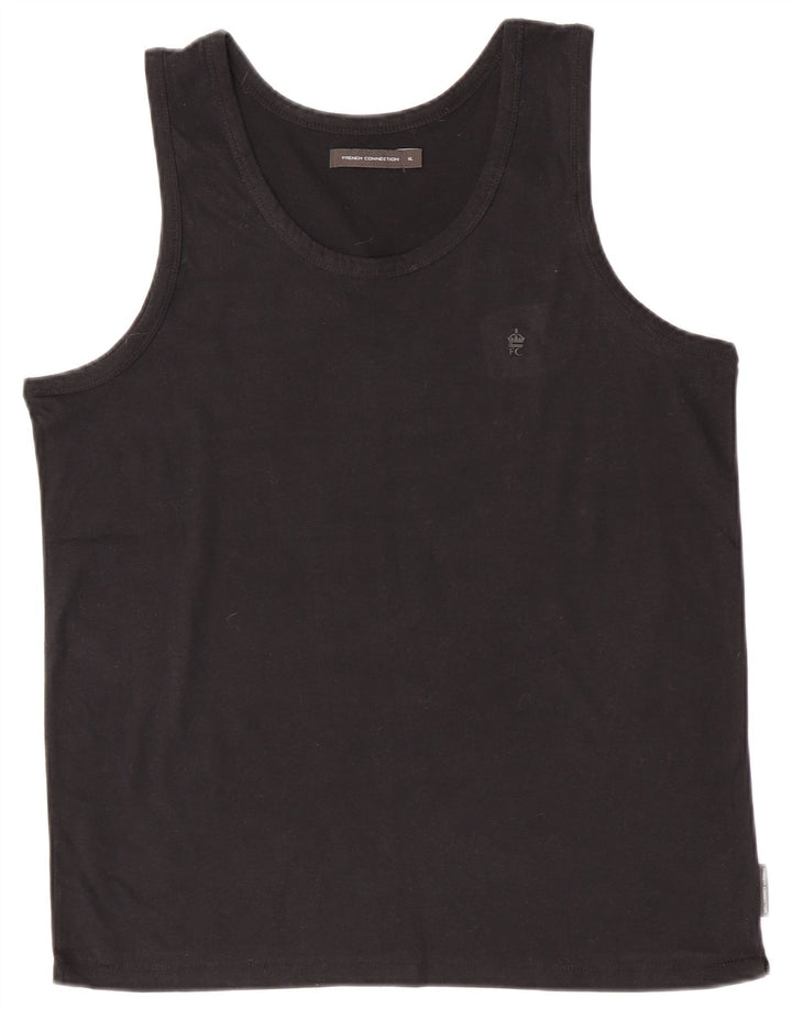 French Connection Débardeur XL Homme Noir Coton