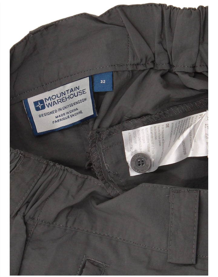 MOUNTAIN WAREHOUSE Short Cargo Homme W32 Nylon Gris Moyen