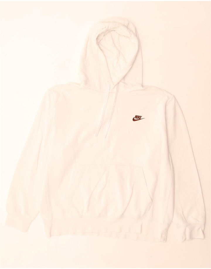 Nike Pull à capuche pour homme en coton blanc Taille L