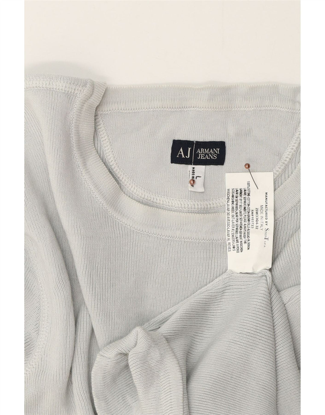 Armani Jeans Haut à manches longues pour homme en coton gris grand