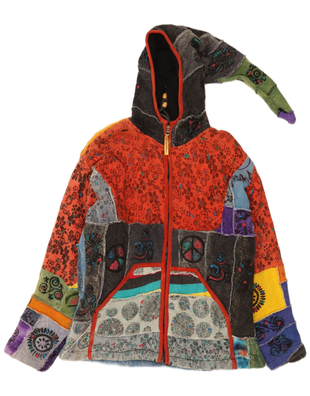 Himalaya Mens Graphic Bomber Jacket UK 40 Grand Patchwork Multicolore