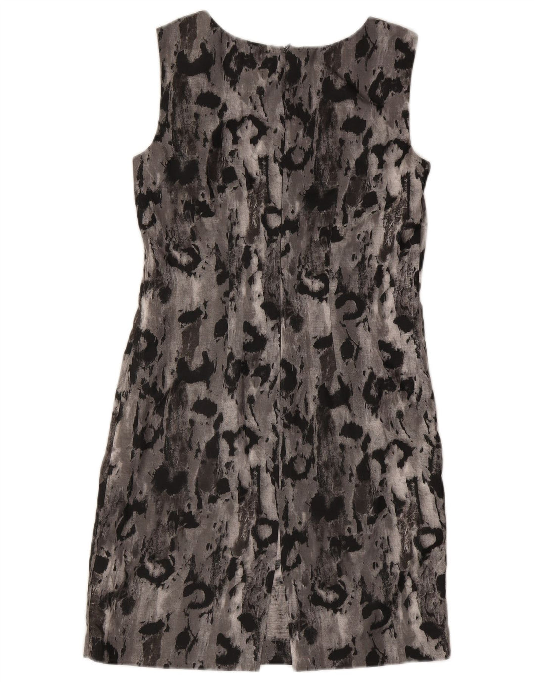 Marella Robe fourreau sans manches à motif abstrait pour femme UK 12 Gris moyen