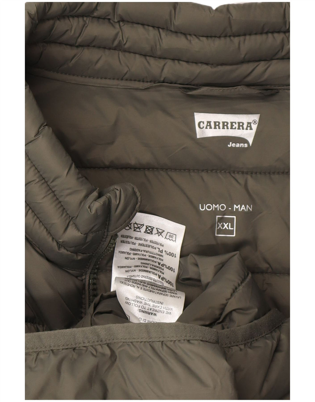 CARRERA Gilet Rembourré Homme UK 44 2XL Kaki Polyamide