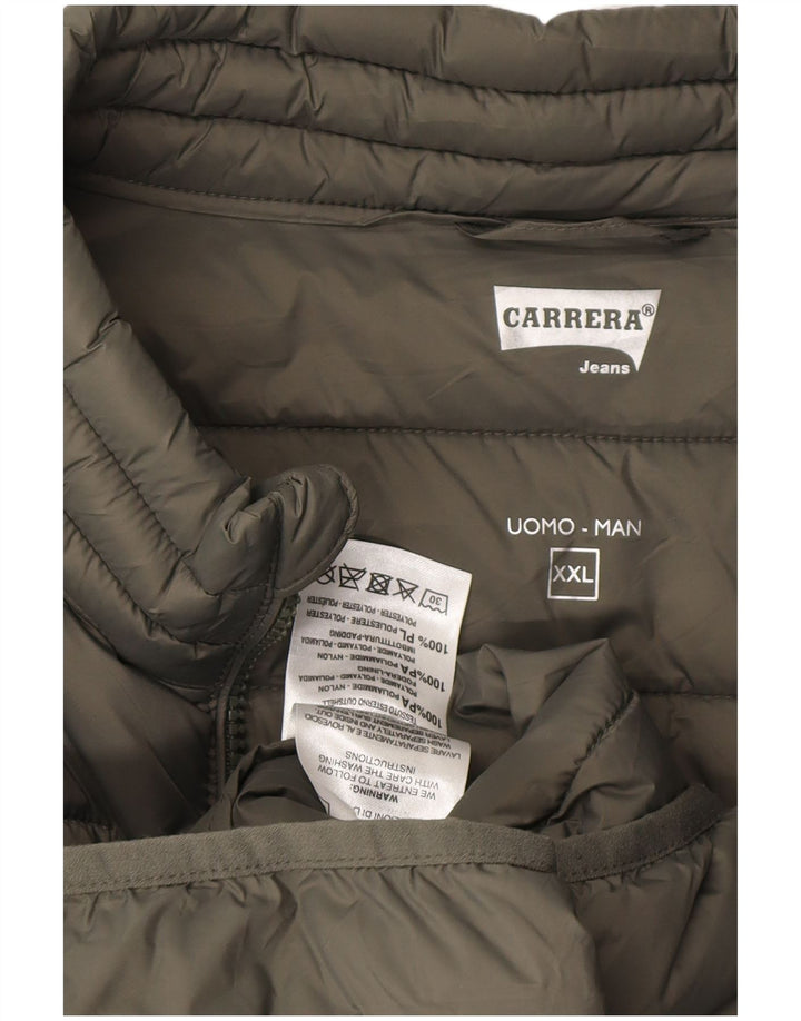 CARRERA Gilet Rembourré Homme UK 44 2XL Kaki Polyamide
