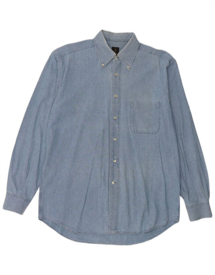 Fay Chemise en Jean Large Bleu Coton Homme