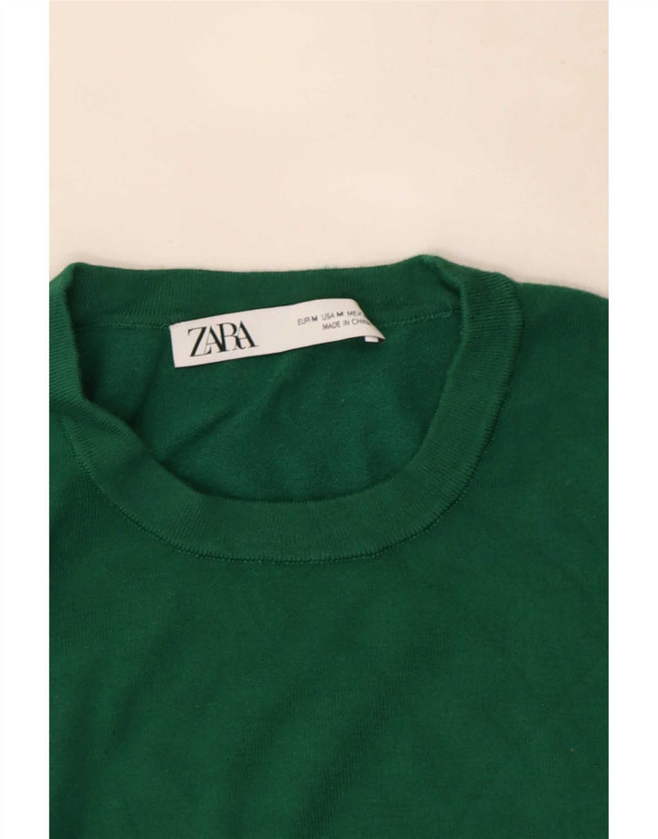 Zara Pull ras du cou pour femme UK 12 Vert moyen