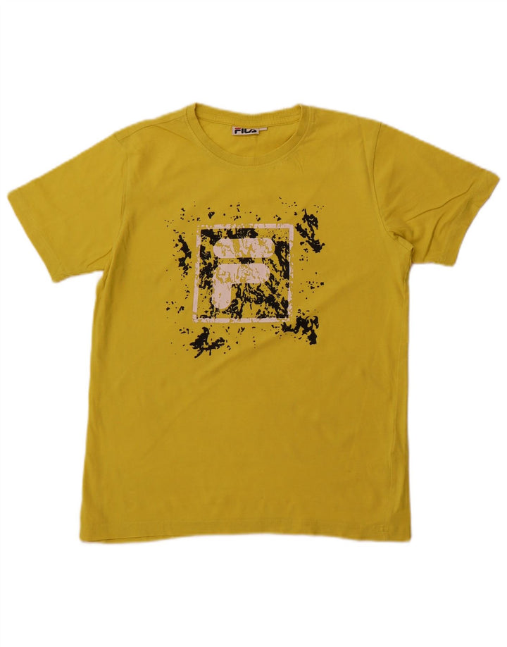Fila T-Shirt Graphique Garçon 13-14 ans Jaune Coton