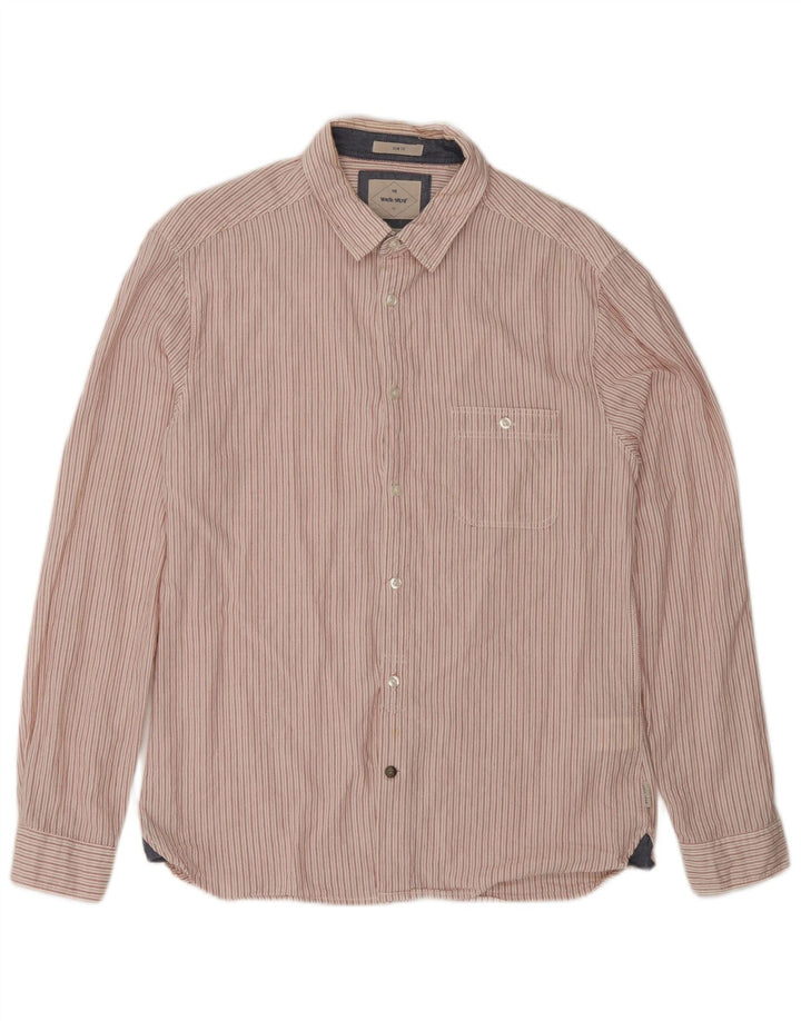 Chemise Slim Fit Homme White Stuff Coton Rayé Rose Moyen