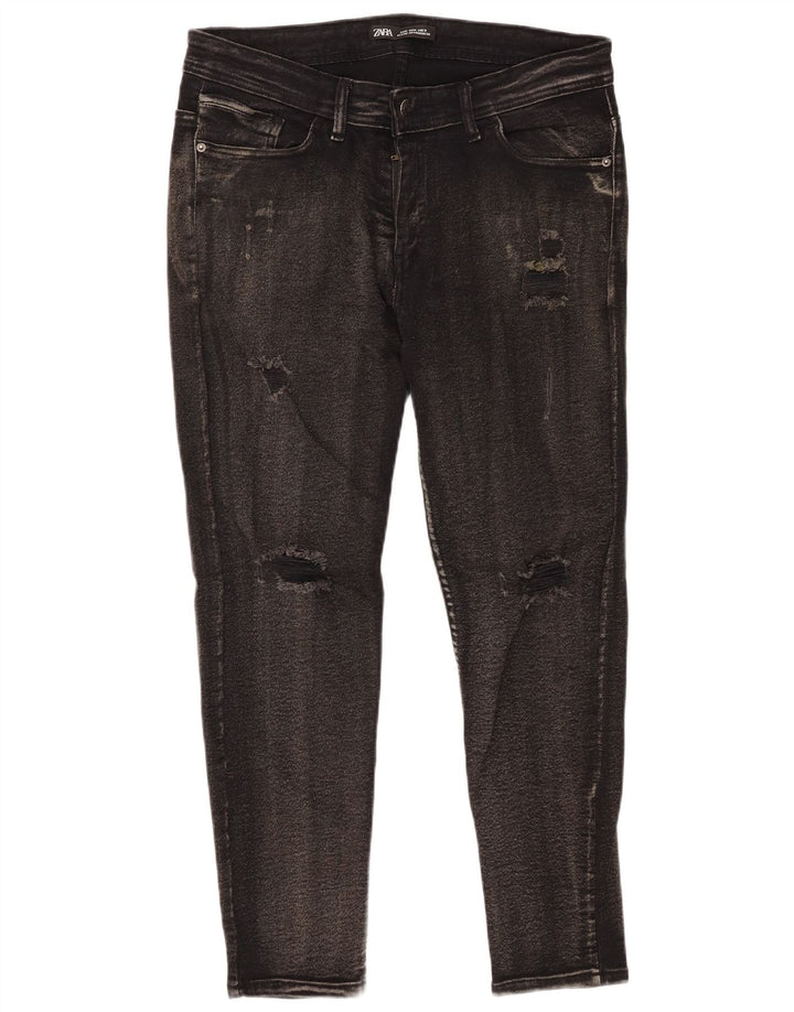 Zara Jean skinny vieilli W36 L25 pour homme en coton noir