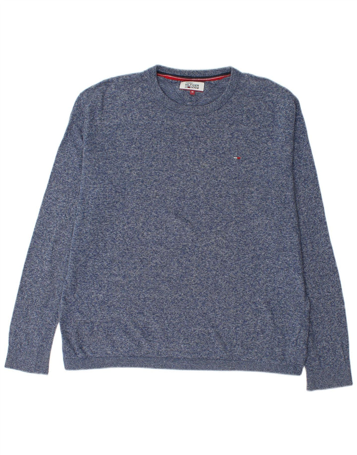Tommy Hilfiger Pull ras du cou pour homme Bleu marine moyen moucheté