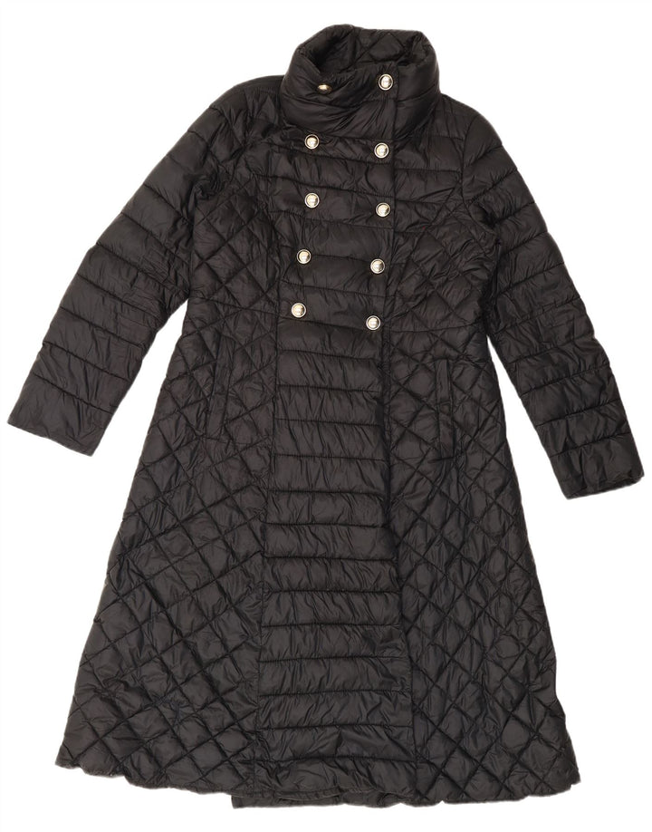 Intrend Manteau rembourré à double boutonnage pour femme UK 16 Large Noir Polyester