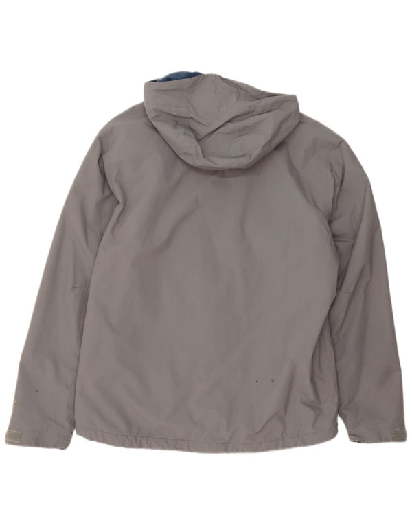 Columbia Veste coupe-vent à capuche pour homme UK 38 Gris moyen Colourblock