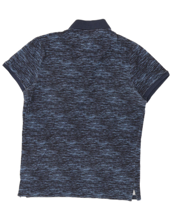 Hollister Polo Homme Large Bleu Marine Moucheté Coton