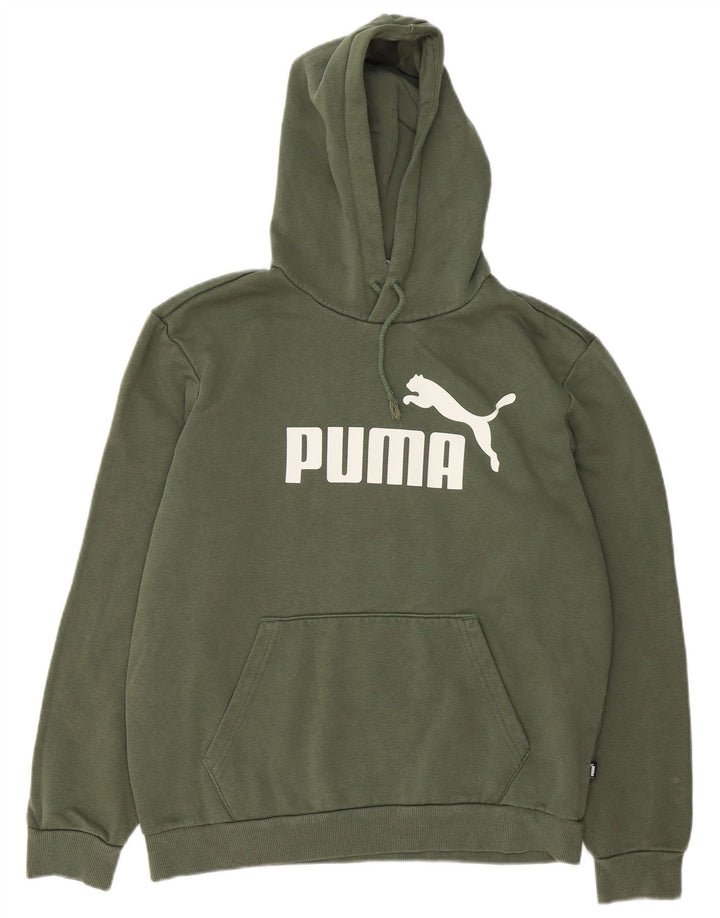 Puma Pull à Capuche Graphique Homme Kaki Moyen Coton