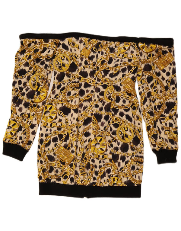 H&MOSCHINO Robe zippée à épaules dénudées pour femme IT 36 XS Jaune Colourblock