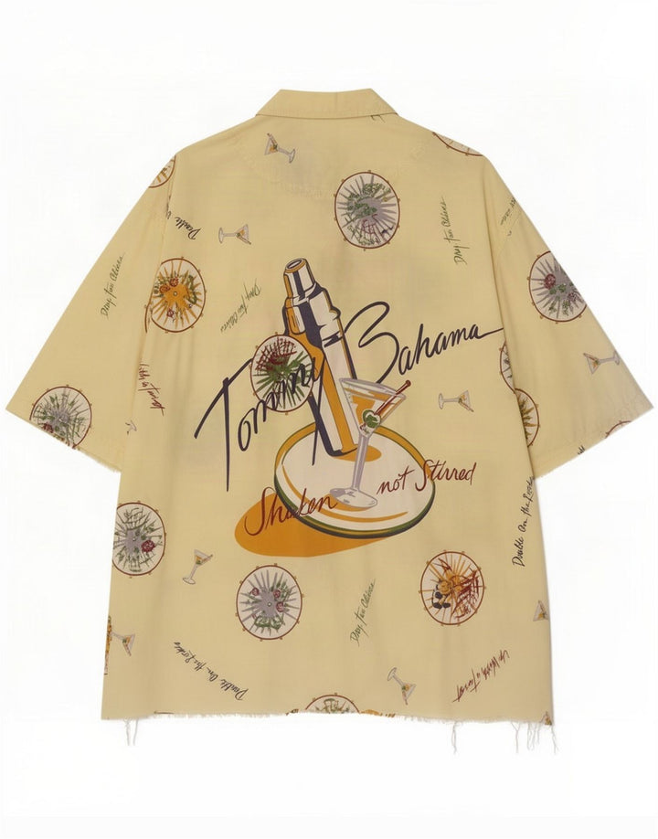 Tommy Bahama Chemise à manches courtes pour hommes à motif abstrait Jaune moyen Plage
