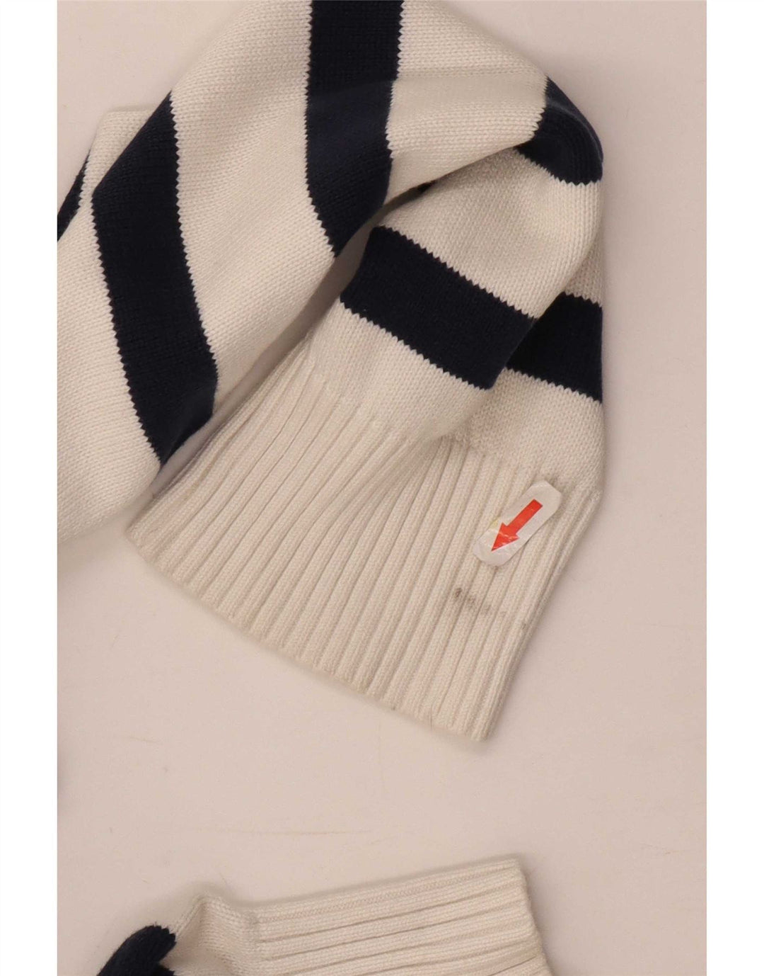 Tommy Hilfiger Pull à col boutonné pour homme Large rayé blanc