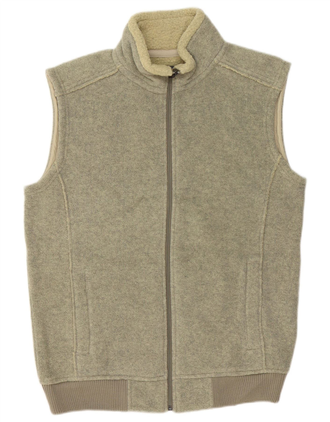 Marks & Spencer Veste de survêtement sans manches pour homme Kaki moyen Polyester