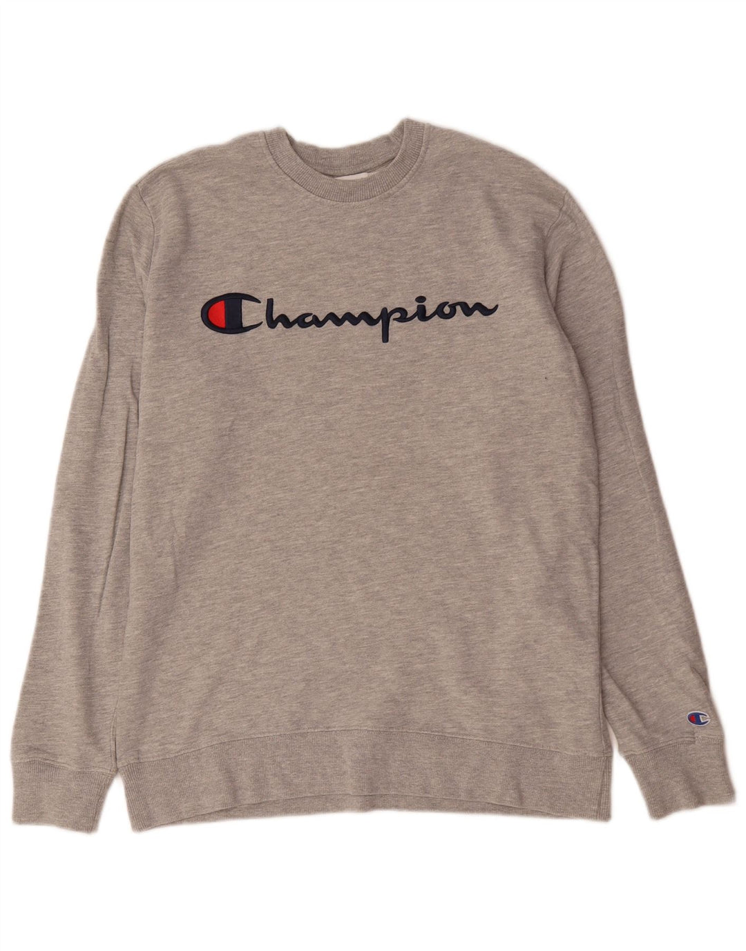 Champion Sweat-Shirt Graphique Homme Gris Moyen Moucheté Coton