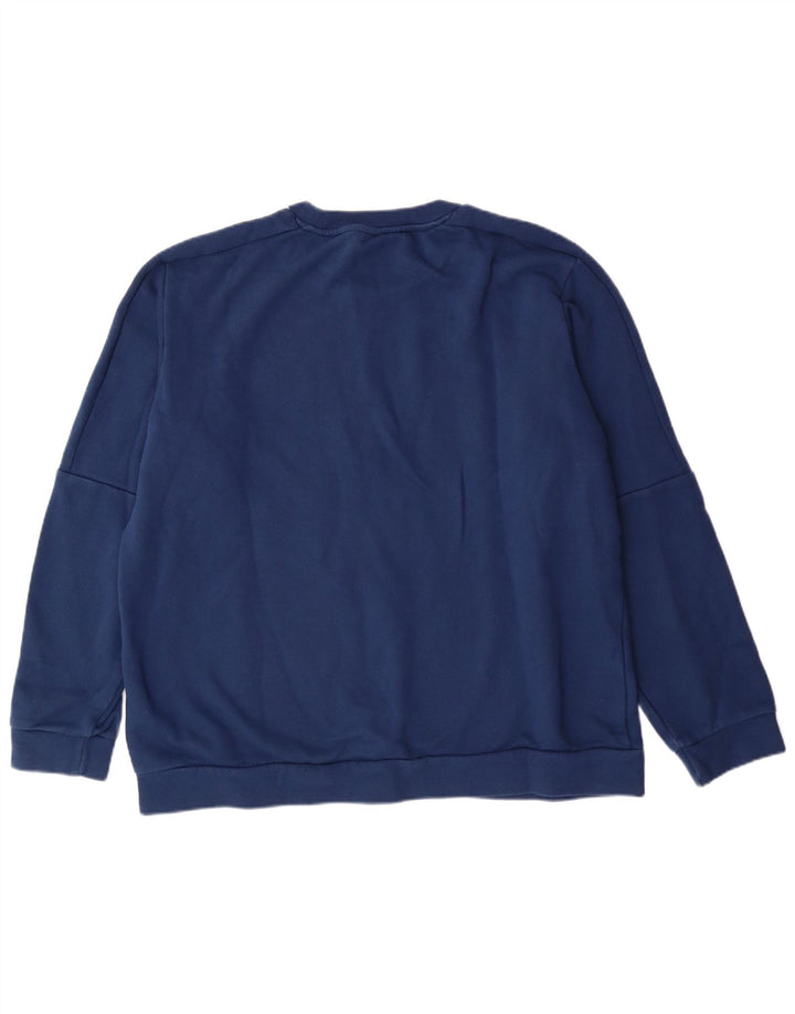 ADIDAS Sweat-shirt pour homme en coton bleu marine Taille L