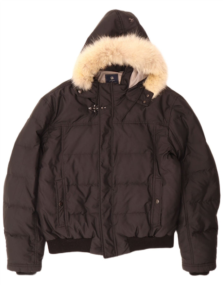 Fay Veste matelassée à capuche pour homme UK 44 2XL Noir Polyester
