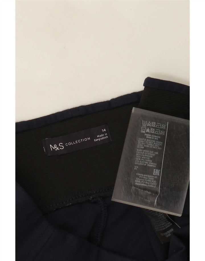 Marks & Spencer Leggings Femme UK 14 Large Bleu Marine Viscose