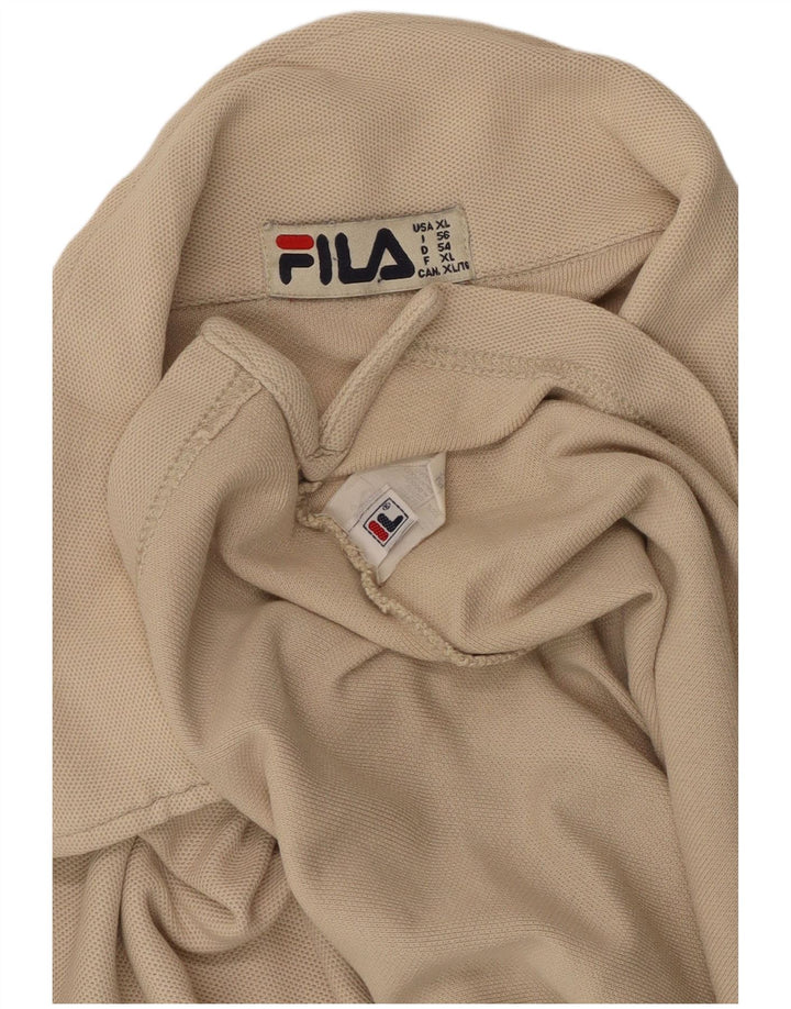 FILA Polo Homme XL Beige Coton