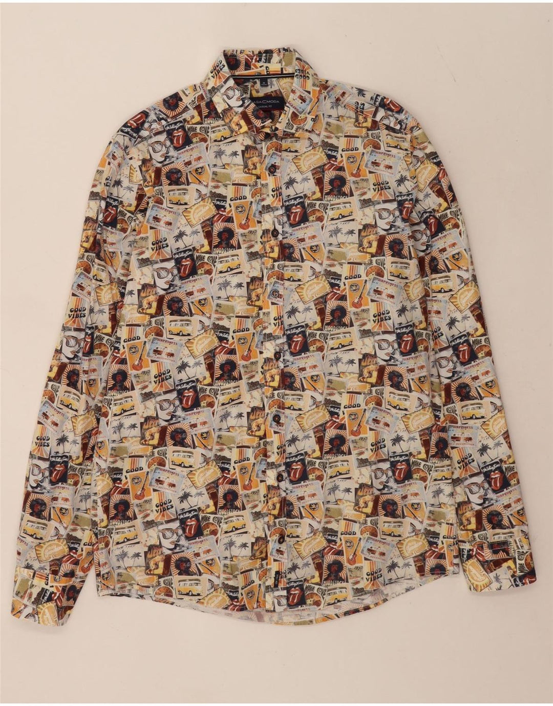 Casa Moda Chemise Woodstock Homme Taille 39/40 Moyen Multicolore