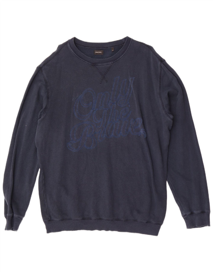 Diesel Sweat-shirt graphique pour homme XL Bleu marine