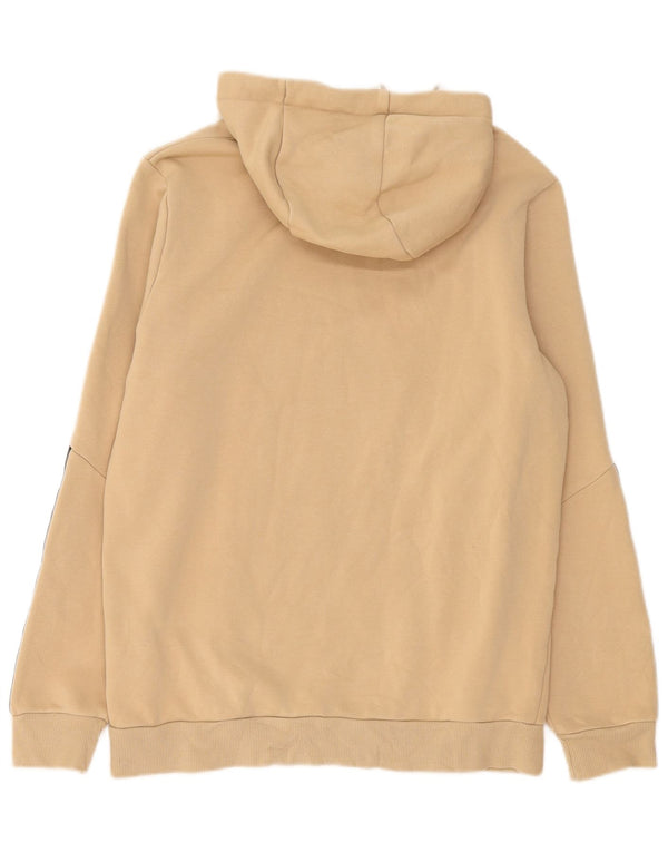 Puma Pull à capuche graphique pour femme UK 14 Coton color block beige moyen