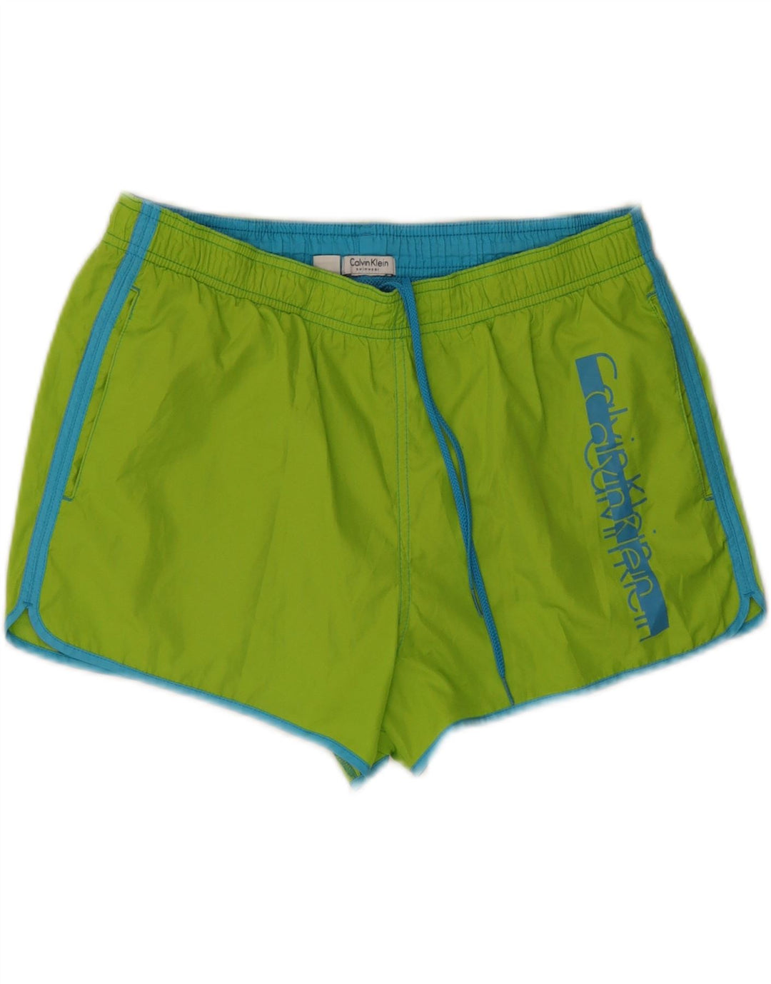 Calvin Klein Short de bain graphique pour femme UK 14 Vert moyen