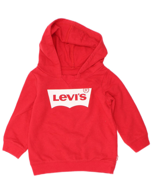 Levi's Pull à capuche graphique pour bébé fille 6-9 mois Rouge Coton
