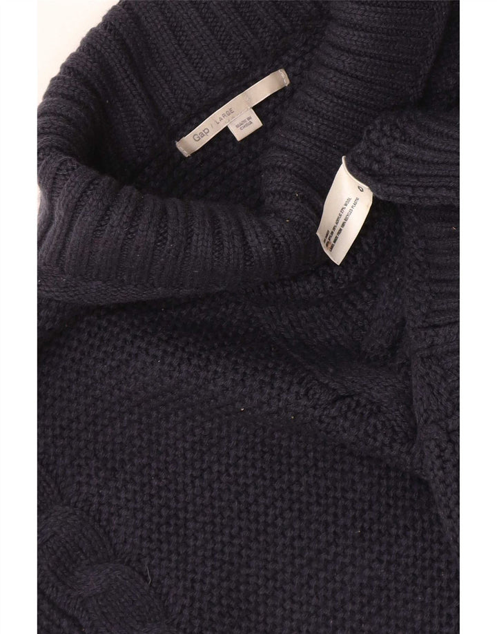 Gap Pull surdimensionné à col roulé pour femme UK 16 Large Bleu marine Nylon