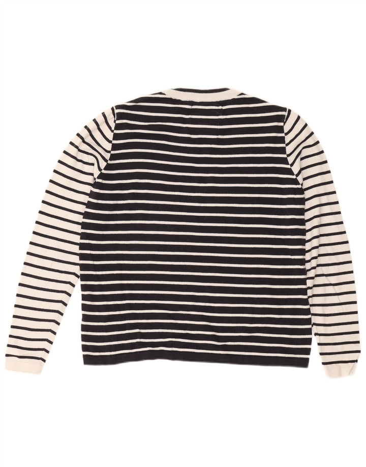 Superdry Pull surdimensionné à col rond pour femme UK 10 Petit Blanc