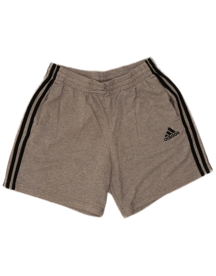 Adidas Short de sport pour homme en coton moucheté gris moyen