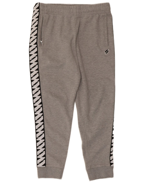 Superdry Pantalon de Survêtement Graphique Joggers Homme Gris Moyen Colourblock