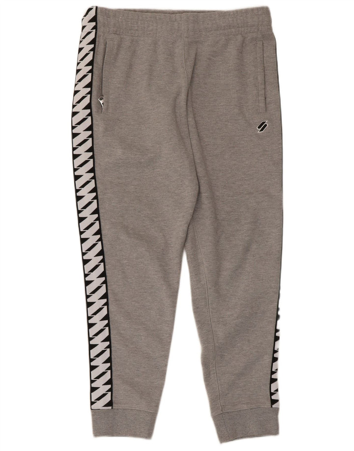 Superdry Pantalon de Survêtement Graphique Joggers Homme Gris Moyen Colourblock