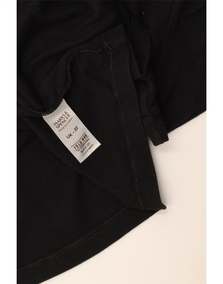 Marks & Spencer Chemisier pour femme UK 22 3XL Noir Coton